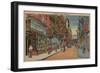 New York, NY - View of Chinatown Shops-Lantern Press-Framed Art Print