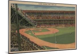 New York, NY - Yankee Stadium During Baseball Game-Lantern Press-Mounted Art Print
