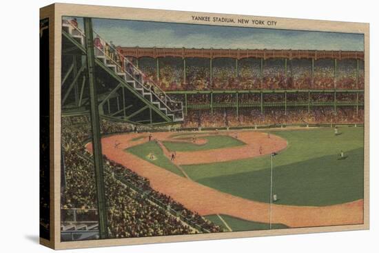 New York, NY - Yankee Stadium During Baseball Game-Lantern Press-Stretched Canvas