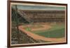 New York, NY - Yankee Stadium During Baseball Game-Lantern Press-Framed Art Print