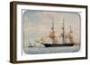 New York Ocean Herald Clipper, by Francois Roux (1811-1882), Watercolour, 19th Century-null-Framed Giclee Print