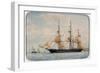 New York Ocean Herald Clipper, by Francois Roux (1811-1882), Watercolour, 19th Century-null-Framed Giclee Print