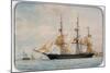New York Ocean Herald Clipper, by Francois Roux (1811-1882), Watercolour, 19th Century-null-Mounted Giclee Print