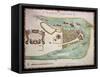 New York Old Map. By Unknown Author, Published 1664-marzolino-Framed Stretched Canvas