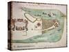 New York Old Map. By Unknown Author, Published 1664-marzolino-Stretched Canvas