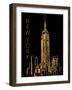 New York on Black-Nicholas Biscardi-Framed Art Print