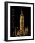 New York on Black-Nicholas Biscardi-Framed Art Print