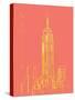 New York on Coral-Nicholas Biscardi-Stretched Canvas