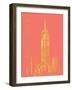 New York on Coral-Nicholas Biscardi-Framed Art Print