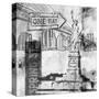 New York One Way B&W-Sara Abbott-Stretched Canvas