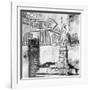 New York One Way B&W-Sara Abbott-Framed Art Print