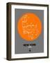 New York Orange Subway Map-NaxArt-Framed Art Print