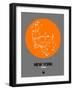 New York Orange Subway Map-NaxArt-Framed Art Print