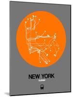 New York Orange Subway Map-NaxArt-Mounted Art Print