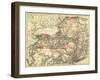 New York - Panoramic Map-Lantern Press-Framed Art Print