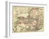 New York - Panoramic Map-Lantern Press-Framed Art Print