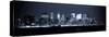 New York - Panoramic View of Manhattan Skyline by Night-Samuel Borges-Stretched Canvas