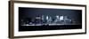 New York - Panoramic View of Manhattan Skyline by Night-Samuel Borges-Framed Photographic Print