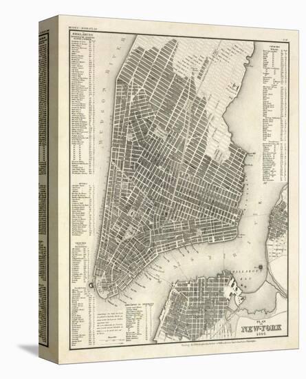 New York, Plan, c.1844-null-Stretched Canvas