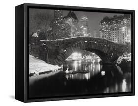 New York Pond in Winter-Bettmann-Framed Stretched Canvas