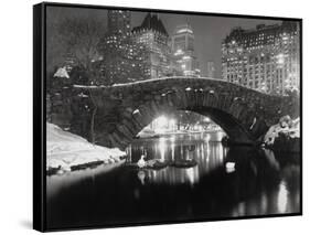 New York Pond in Winter-Bettmann-Framed Stretched Canvas