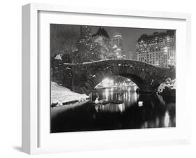 New York Pond in Winter-Bettmann-Framed Premium Photographic Print