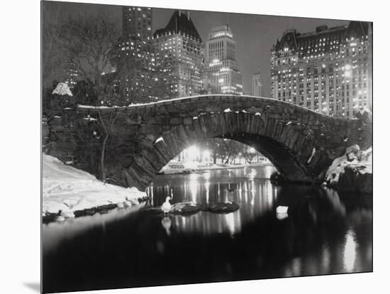 New York Pond in Winter-Bettmann-Mounted Photographic Print