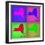 New York Pop Art Map 1-NaxArt-Framed Art Print