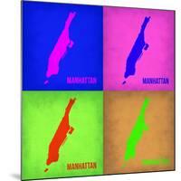 New York Pop Art Map 1-NaxArt-Mounted Art Print