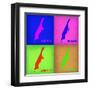 New York Pop Art Map 1-NaxArt-Framed Art Print