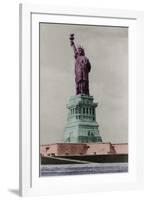 New York Postcard - Liberty-Chris Dunker-Framed Giclee Print