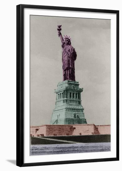 New York Postcard - Liberty-Chris Dunker-Framed Giclee Print