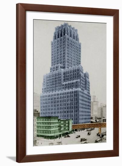 New York Postcard - Telephone-Chris Dunker-Framed Giclee Print