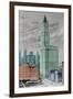 New York Postcard - Woolworth-Chris Dunker-Framed Giclee Print