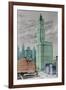 New York Postcard - Woolworth-Chris Dunker-Framed Giclee Print