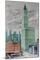 New York Postcard - Woolworth-Chris Dunker-Mounted Giclee Print