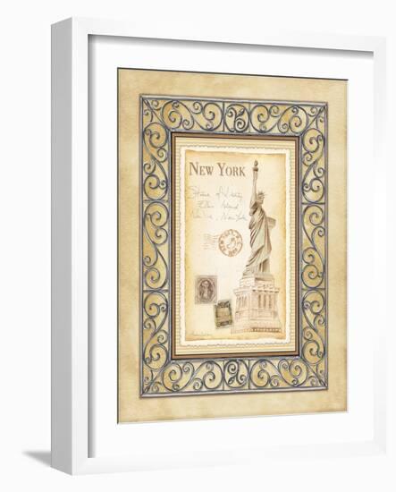 New York Postcard-Andrea Laliberte-Framed Art Print