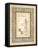 New York Postcard-Andrea Laliberte-Framed Stretched Canvas