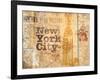 New York Postcard-null-Framed Art Print