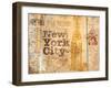 New York Postcard-null-Framed Art Print