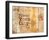 New York Postcard-null-Framed Art Print