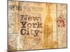 New York Postcard-null-Mounted Art Print