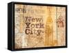 New York Postcard-null-Framed Stretched Canvas