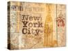 New York Postcard-null-Stretched Canvas