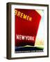 New York', Poster Advertising the North German Lloyd Line, 1930-null-Framed Giclee Print
