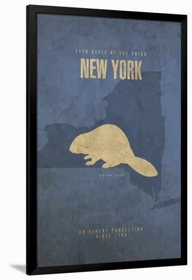 New York Poster-David Bowman-Framed Giclee Print