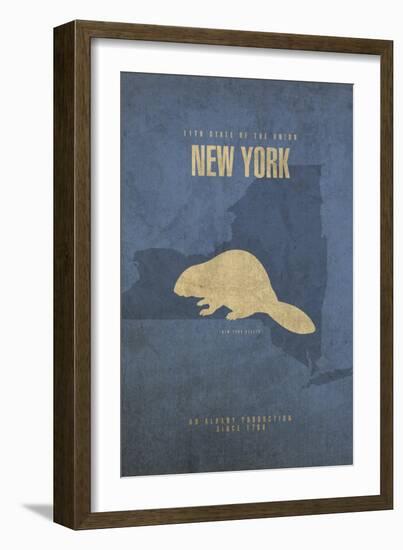 New York Poster-David Bowman-Framed Giclee Print