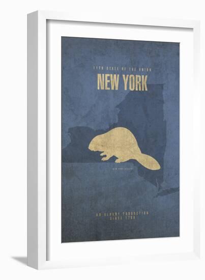 New York Poster-David Bowman-Framed Giclee Print
