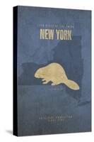 New York Poster-David Bowman-Stretched Canvas