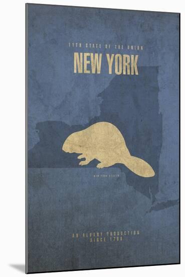 New York Poster-David Bowman-Mounted Giclee Print